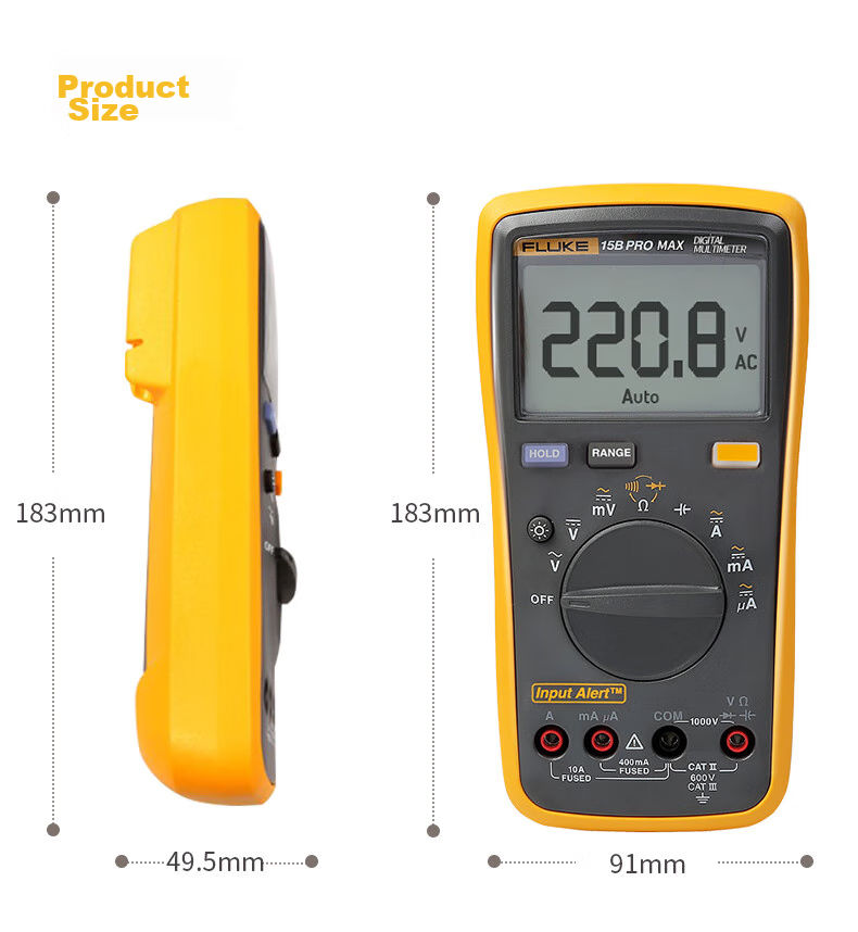 FLUKE F15B PRO MAX Digital Multimeter, Handheld Multi-Function Meter, Ammeter, Instrument F15B+ 14