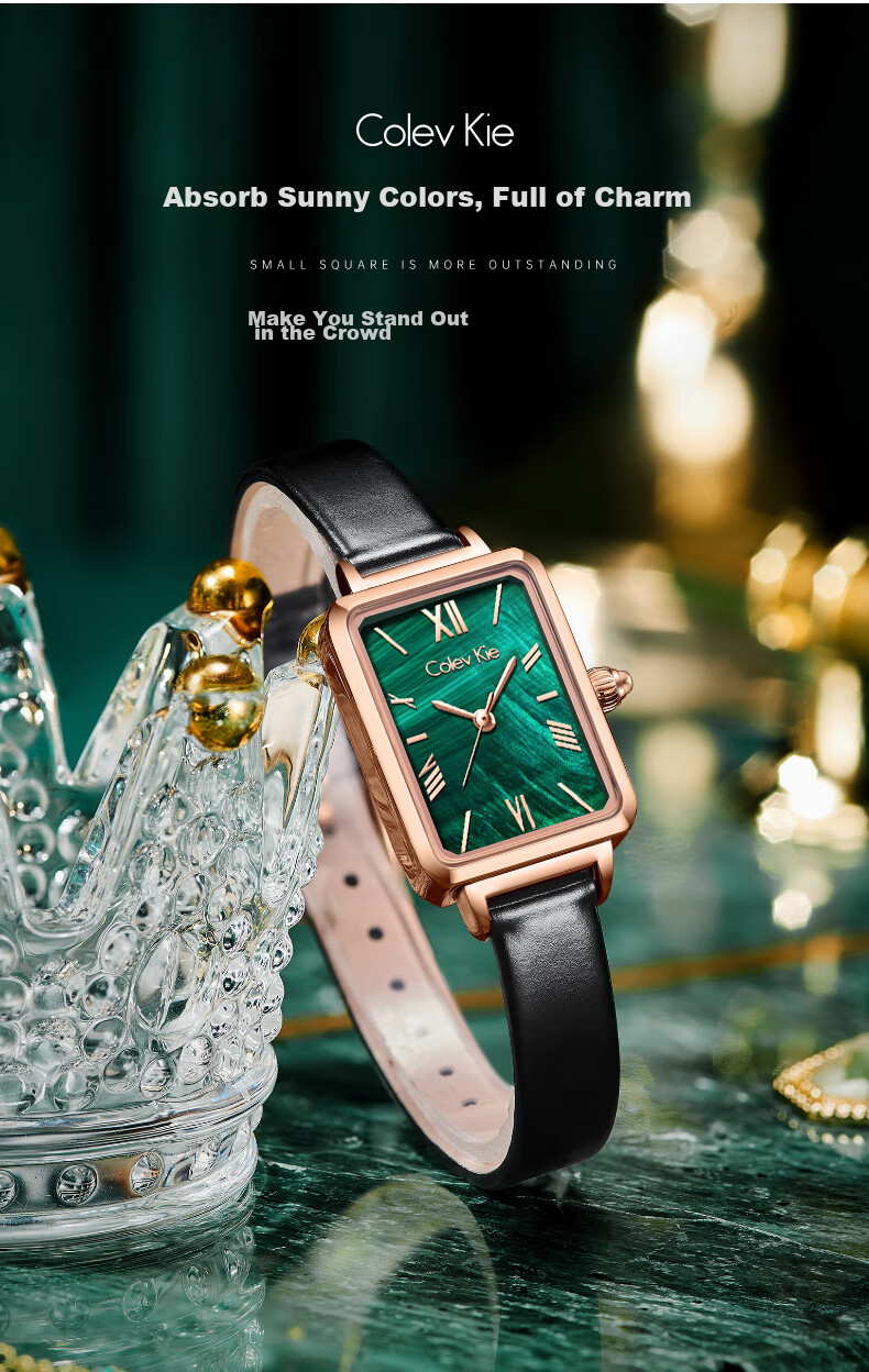 Colevkie Little Green Watch Women's Watch 2026 New Luxury Niche Brand Elegant Birthday Gift for Women 9