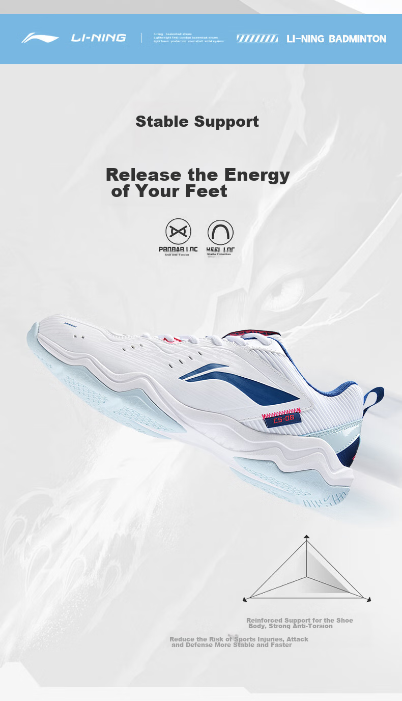 Li-Ning Badminton Shoes, Unisex Fly Leg Design, Non-Slip Wear-Resistant Tennis Shoes, Table Tennis Shoes, Low-Profile Flying Sports Shoes 13