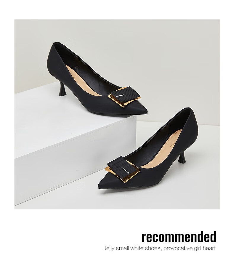 DAPHNE Elegant High Heels for Women, Pointed Toe, Stiletto, Shallow Mouth Pumps, Versatile Work Shoes 4623101023 Beige 36 18