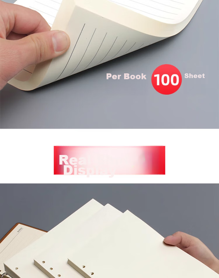 Xutong A4 Loose-Leaf Paper, 100g Weight, 80 Sheets/160 Pages, Suitable for 4-Ring Notebooks, Blank Thickened Replacement Inner Pages, Customizable 5