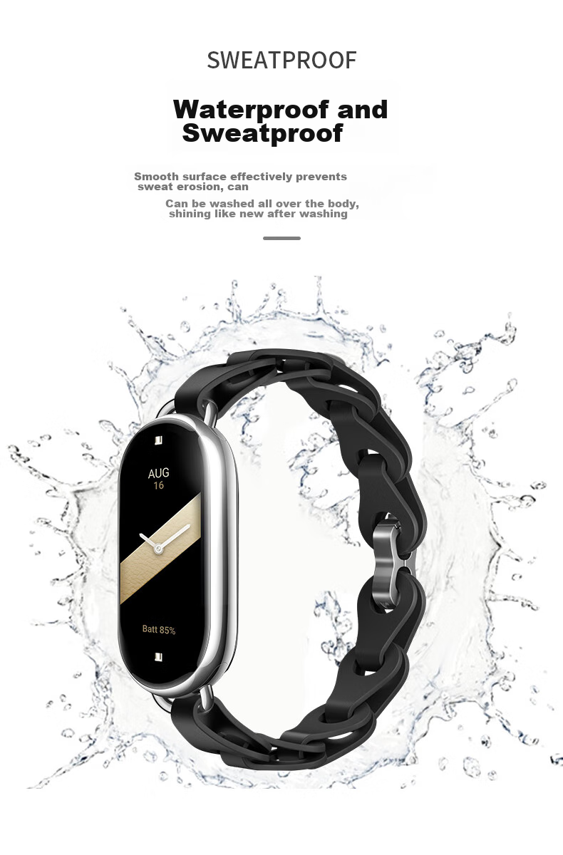 Weiqiantu Suitable for Huawei FIT4pro/FIT4/FIT3 Watch Straps, Ocean Pattern Silicone Fashionable Huawei Fit4pro Watch Band Wristband for Men And Women, 20MM Interface [Ivory White] 10