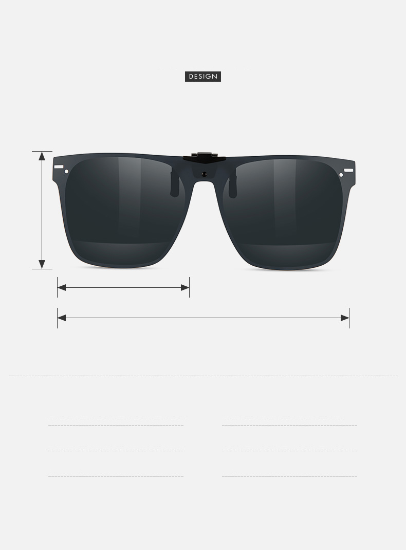 HELEN KELLER Eyeglass Clip, Fashionable Polarized Clip for Men And Women, Specialized Driving Sunglasses Clip HP828C2 8