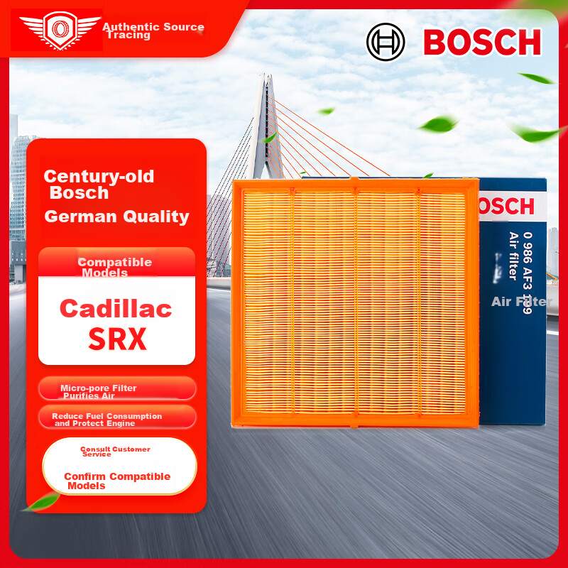 BOSCH Automotive Air Filter Element, Air Cleaner, Air Filter 3199, Compatible with Cadillac SRX 2010-2015 Models