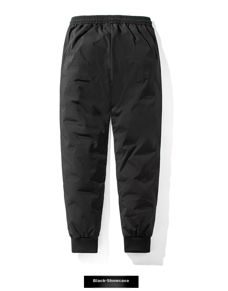 SNOWFLYING Men's Goose Down Pants, Thickened Winter Warm Patch, Straight-Leg Windproof Outdoor Casual Trousers, Size 175 16