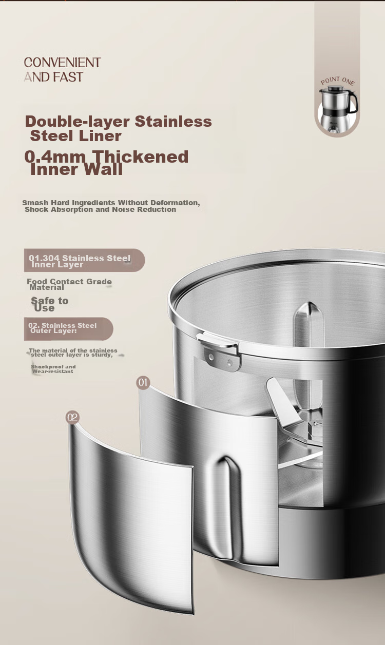 Bear Grinder, Home Powder Grinding Machine, Powder Maker, Chinese Herbal Medicine Crusher, Food Processor, Stainless Steel Powder Grinding Machine FSJ-A03E1 9