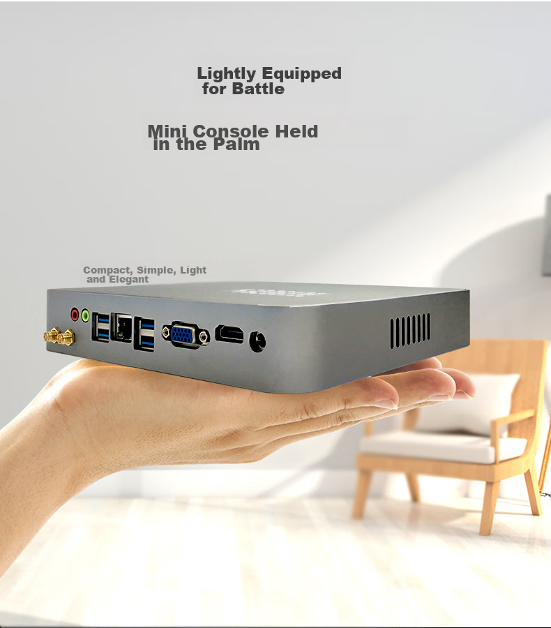 HASEE Zhanshen Mini R78S Mini Desktop Computer, Office Mini PC (R7-8745HS, 16GB RAM, 512GB SSD, WIFI, Windows 11) 7