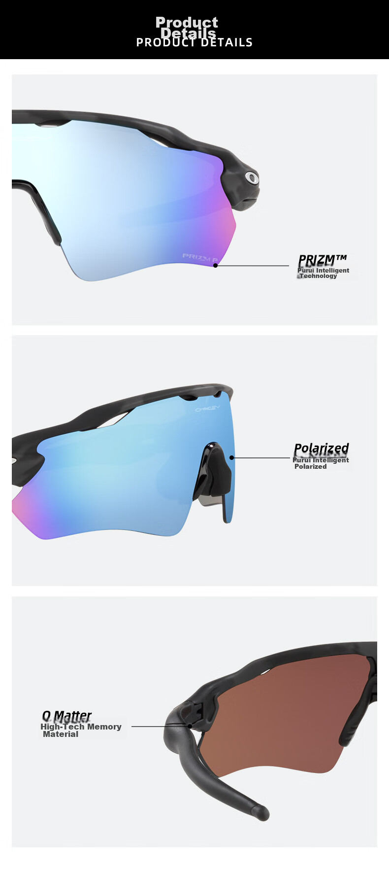 OAKLEY Cycling Glasses, Goggles, Sunglasses, RADAR EV PATH Sports Running Windproof Sunglasses 9208 3