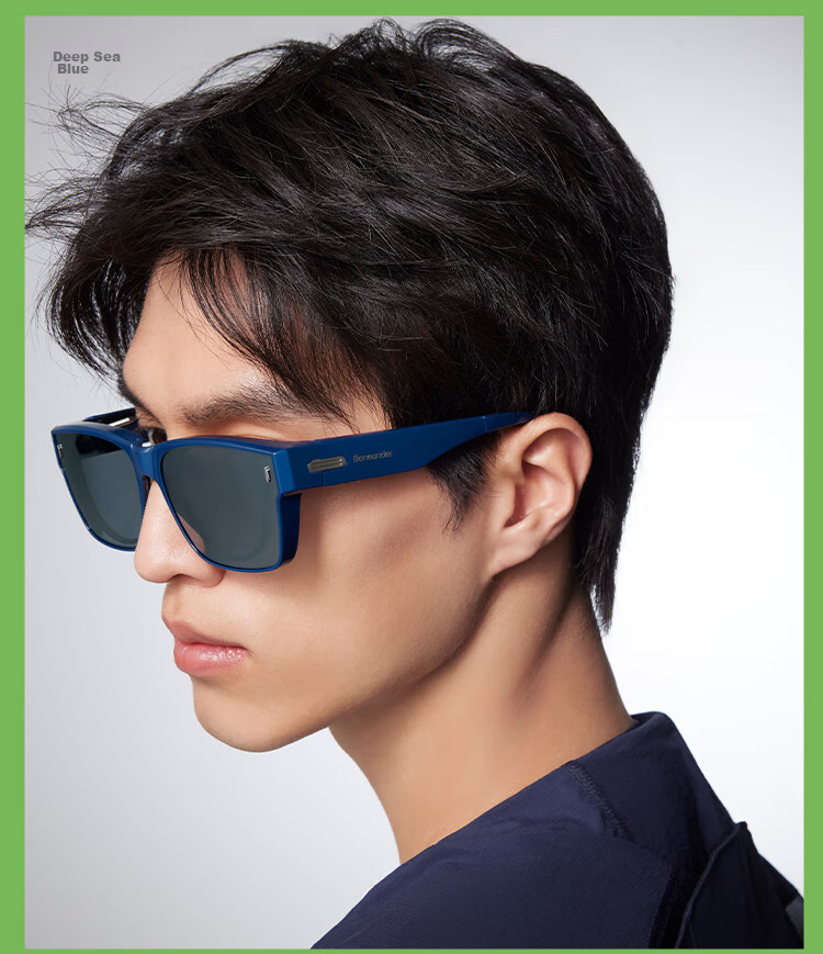 Beneunder Polarized Sunglasses for Men and Women with Case, Prescription Glasses Compatible, Driving Outdoor Square Frame FD004 20