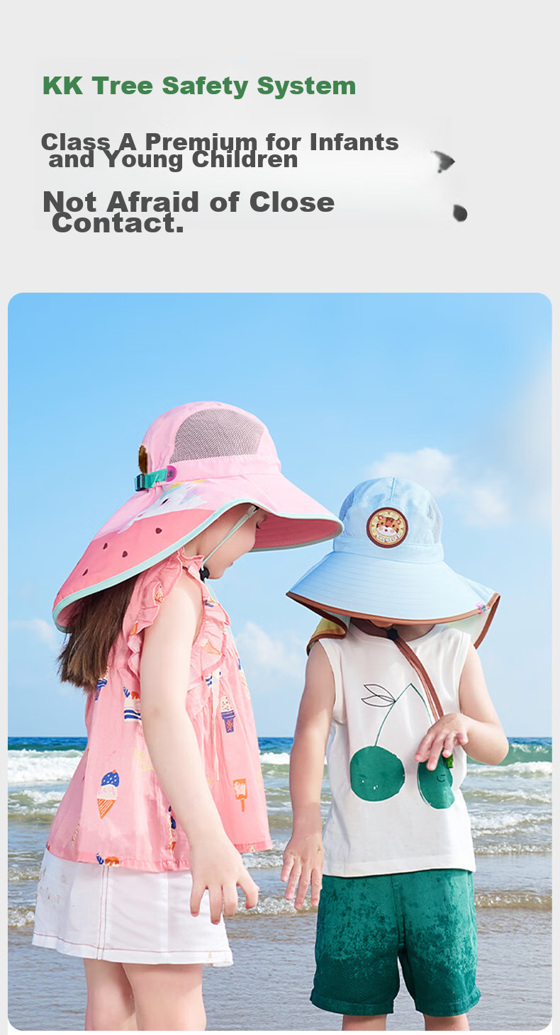 Kocotreekk Kids Sun Protection Hat Large Brim Summer Baby Sunshade Hat Boys Girls UV Protection Beach Hat 17