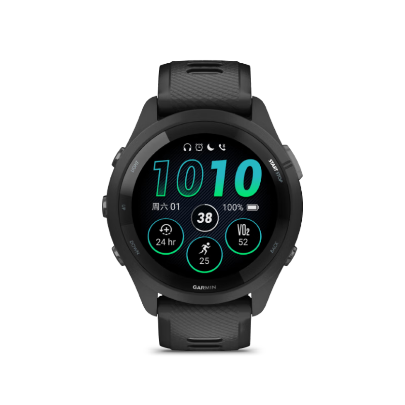 GARMIN FR 265 Heart Rate Running Outdoor Sports Smartwatch Birthday Gift Forerunner265 Midnight Black