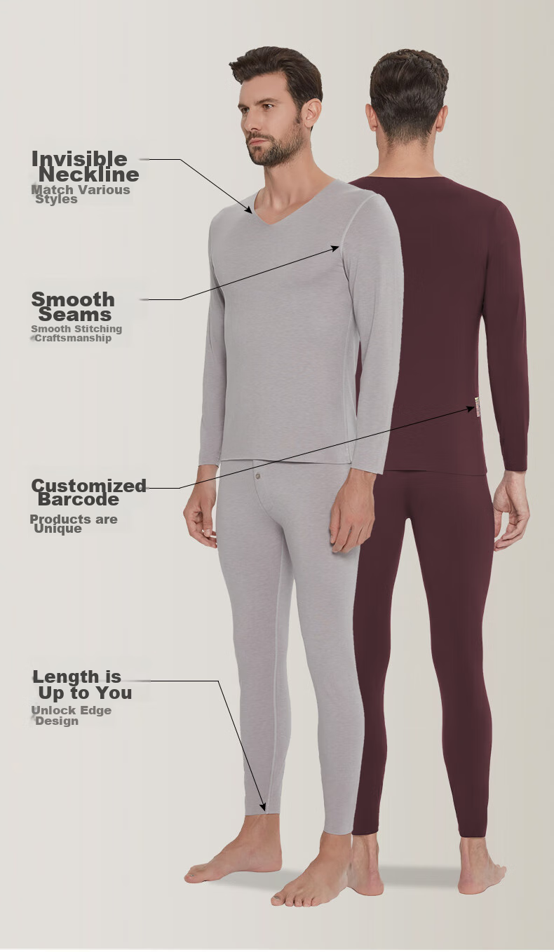 SEPTWOLVES Thermal Underwear for Men, Autumn And Winter Heat Generation, 8.3°C Temperature Increase, High-End 7A Antibacterial Autumn Top And Bottom, Gift Box Set 7