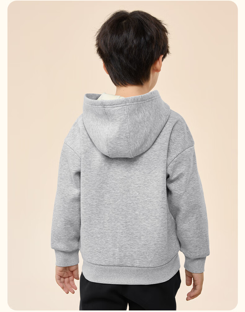 Baleno Boys' Jacket for Autumn And Winter 2026, Stylish Fleece-Lined Warm Sportswear, Children's Hooded Sweatshirt Cardigan for Winter 14