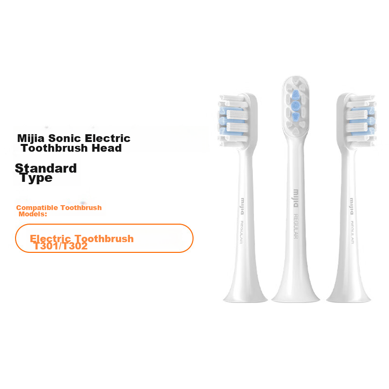 Mijia Compatible with T302 Series, Mijia Sonic Electric Toothbrush Heads (Standard Type), 3-Pack Birthday Gift