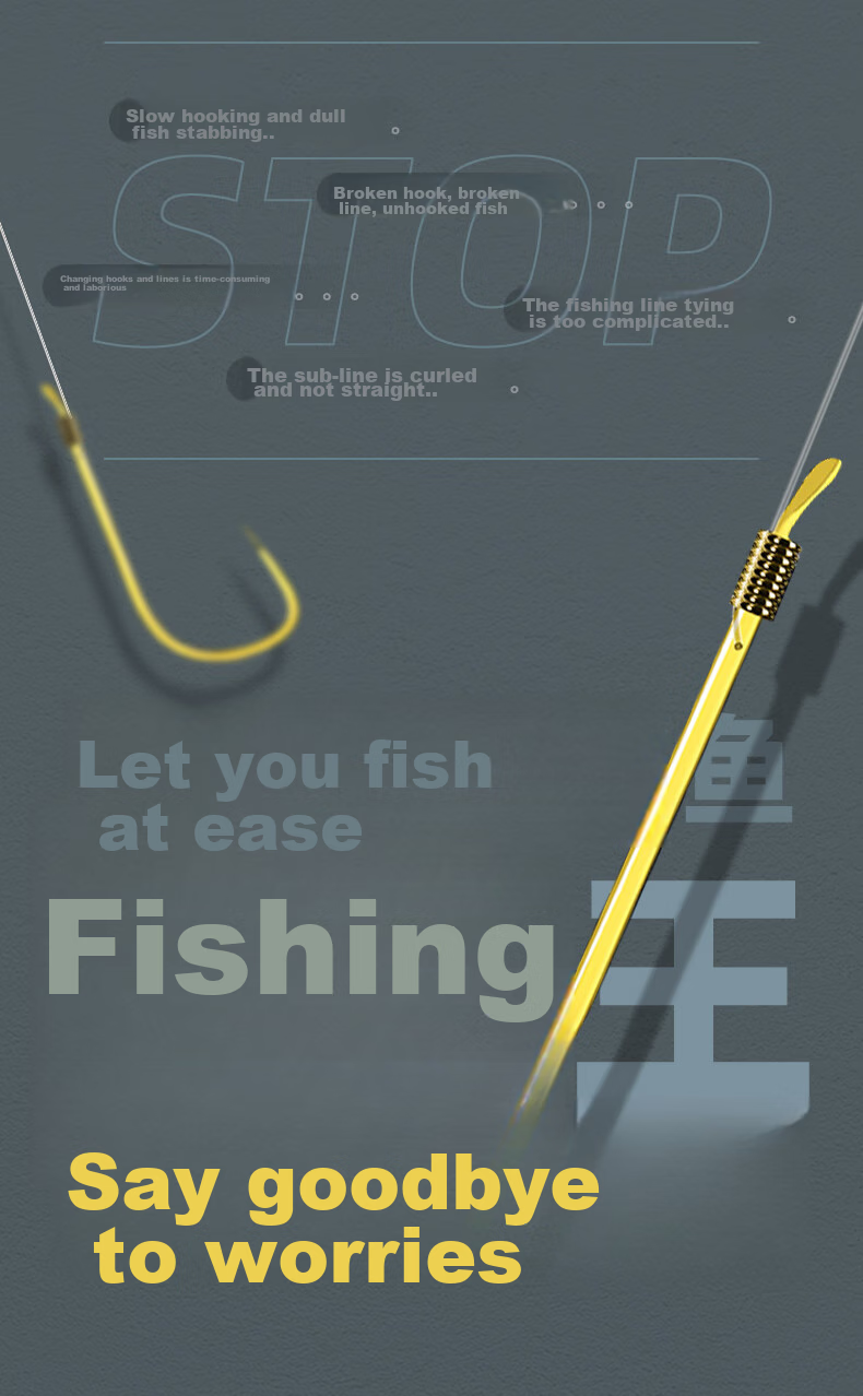 Diaoyuwang Fishing Hook with Pre-Tied Short Line, Double Hook Anti-Tangle Finished Product, Shihang Fishing Hook, Jinxiu Crucian Carp Hook Line Hook 27cm 2