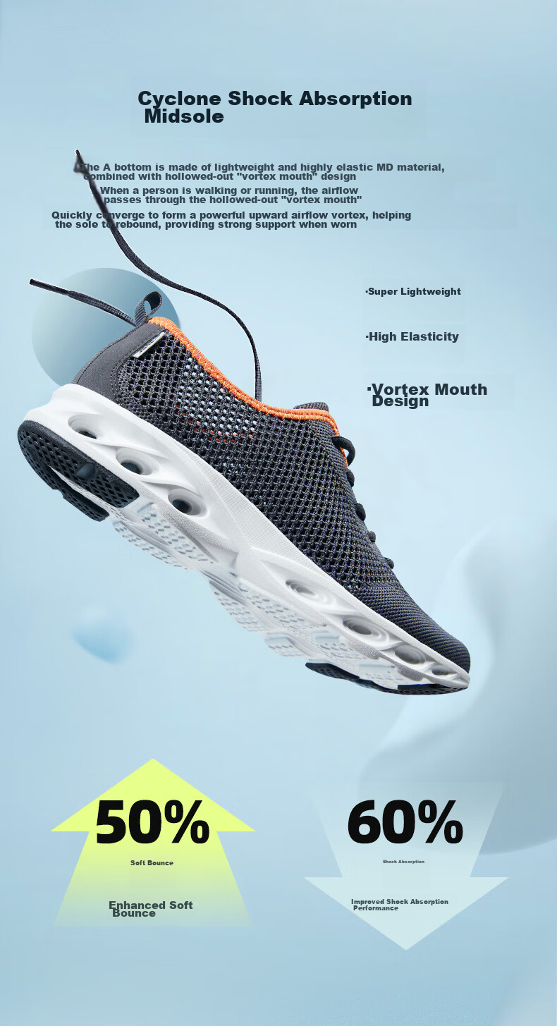 CAMEL Sports Shoes, New Summer Men's Sneakers, Breathable Mesh Shoes, Non-Slip And Wear-Resistant, Casual Athletic Footwear for Fathers And Elderly 4