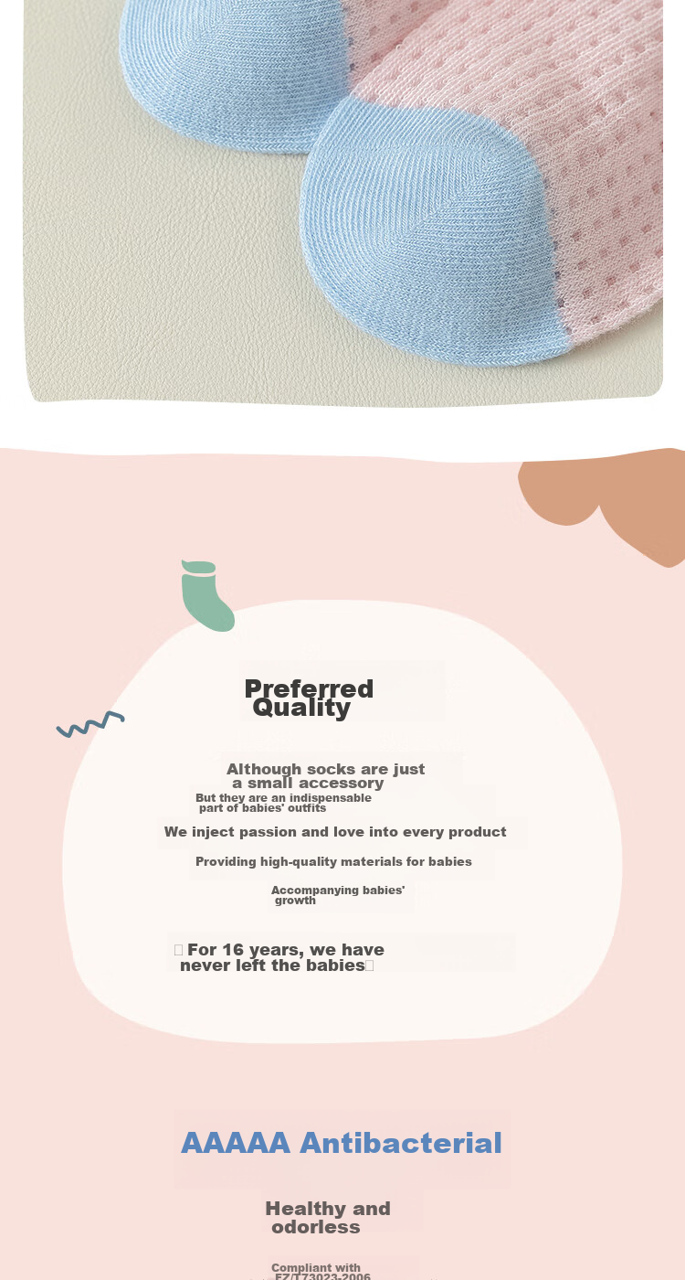 MiiOW Children's Socks for Girls [Large Mesh + Lightweight Breathable], Summer Thin Mid-Calf Socks, Baby Girl Casual Socks 10