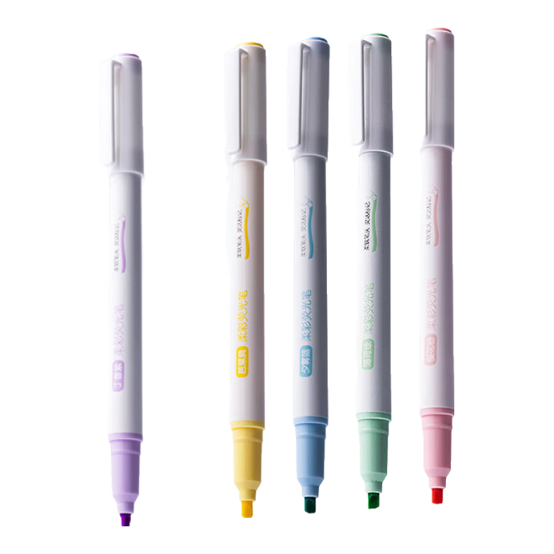 Deli 6-Color Highlighter Set, Soft Tip Eye-Catching Planner Water-Based Markers, Suitable for Exams And Drawing, 6 Pens/Box S744