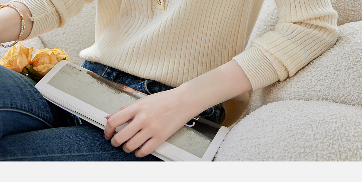 PinCai V-Neck Solid Color Soft Knit Slim Fit Sweater for Women P13QZ3088 6