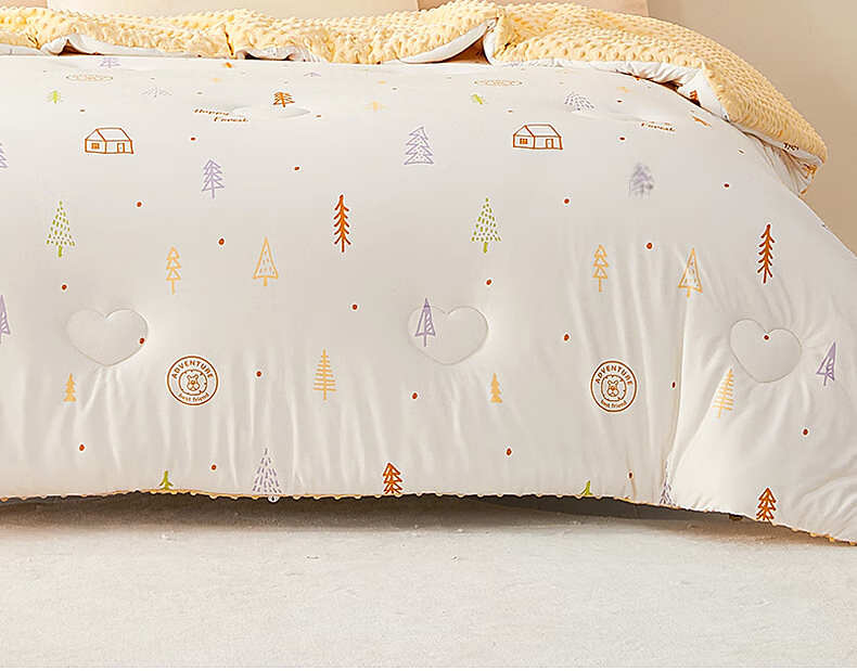MERCURY Kids Bali Forest Antibacterial Hypoallergenic Spring And Autumn Dotted Quilt Blanket, 100cm×120cm, Infant Class A 15