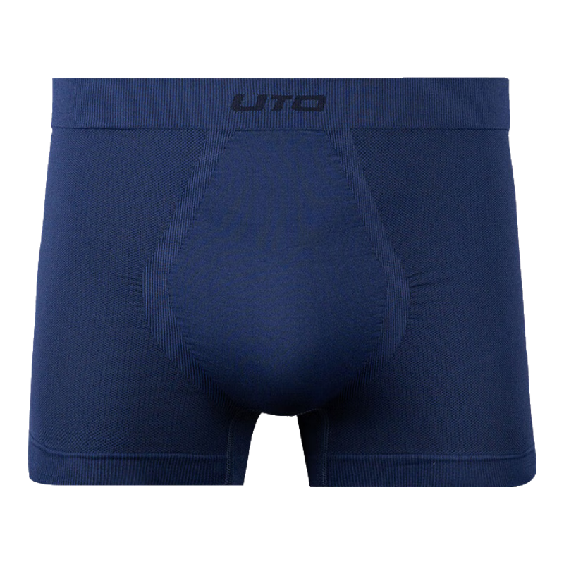 UTO Men's Sports Underwear, Quick-Drying Antibacterial Breathable Running Marathon Boxer Briefs, 2-Pack, Black + Dark Gray, Size L