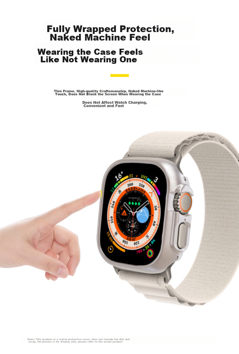 KMaxAI Compatible with Apple Watch Ultra 4 Case, Universal for 2nd And 3rd Generation Watch Cases, Apple Watch Ultra 4 Frame, IWatch 49mm Watch Protective Cover, Transparent 6