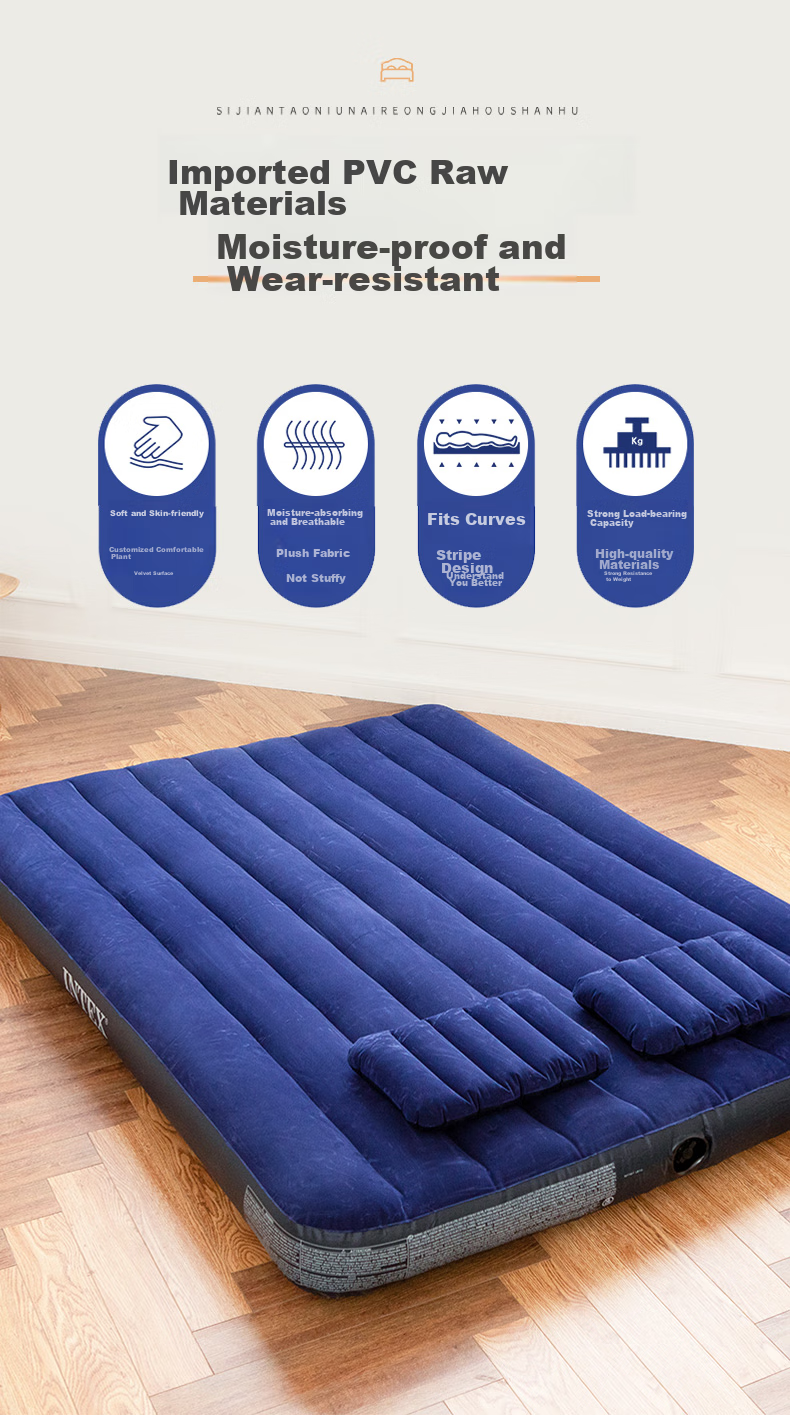 INTEX Single Large Inflatable Bed, Portable Home Nap Mattress, Thickened Outdoor Tent Mat, Folding Bed 64757 7
