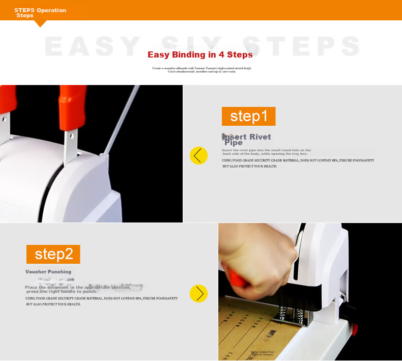 GOLDEN GD-N3168 Financial Document Binding Machine, Labor-Saving Bill Hole Puncher 8