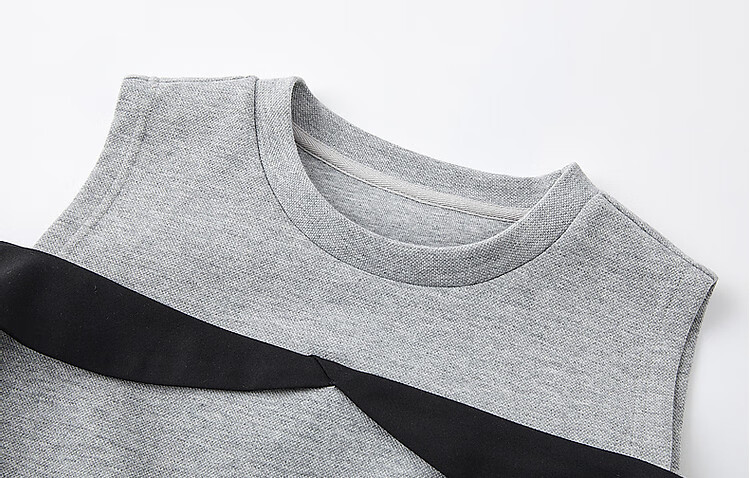 Dme [Designer Private Label] Spring And Autumn Round Neck Ruffle Contrasting Color Off-Shoulder Pique Air Layer Sweatshirt Women's Top 7