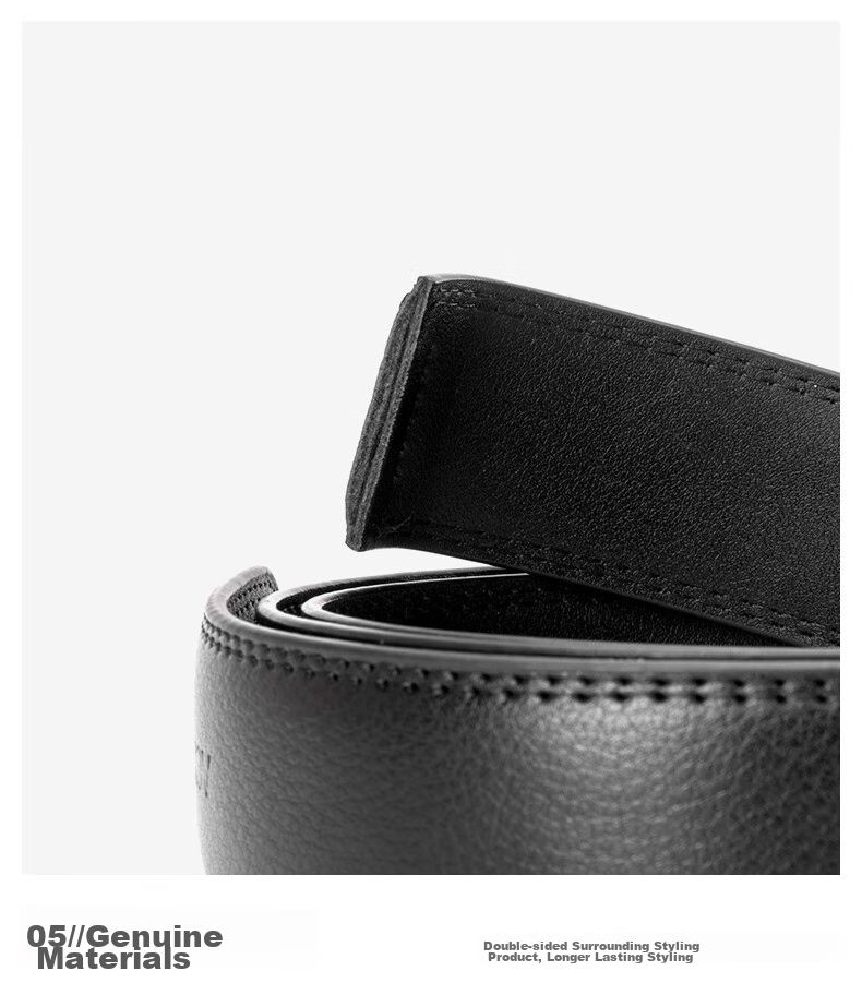 Aokang Men's Leather Belt with Automatic Buckle, Business Trouser Belt, Birthday Gift for Husband 12