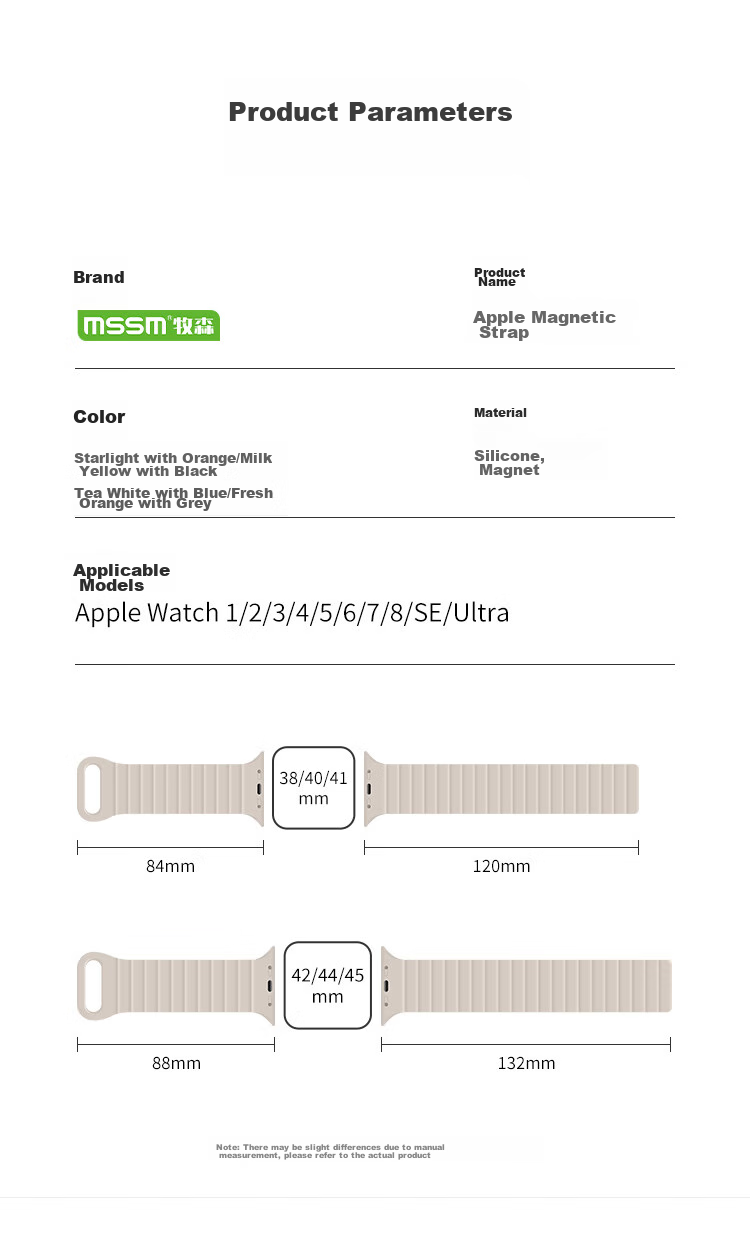 MSSM Compatible with Apple Watch Band S12/S11, Magnetic Strap for Apple IWatch S10/9/SE3/Ultra4 Silicone Band, Oxford Pink with Starlight, 38-42 17