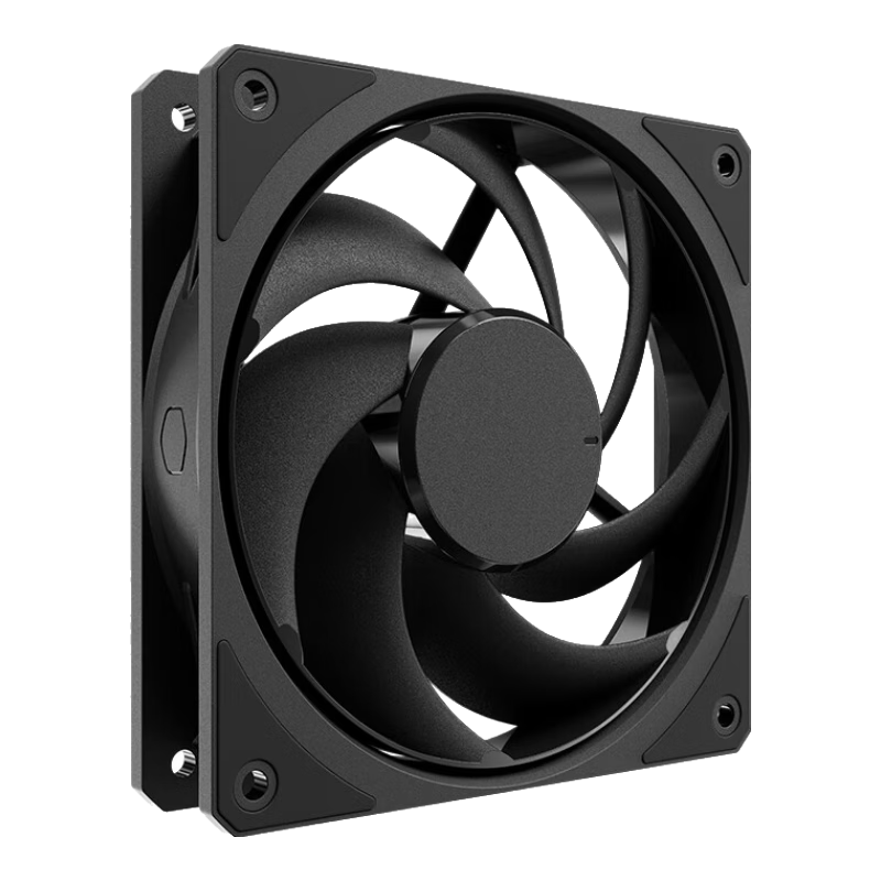 CoolerMaster Mobius 120 Case Single Fan 12cm Black Version, Circular Blades, Geometric Vibration Reduction, LDB Bearing, Five-Year Warranty