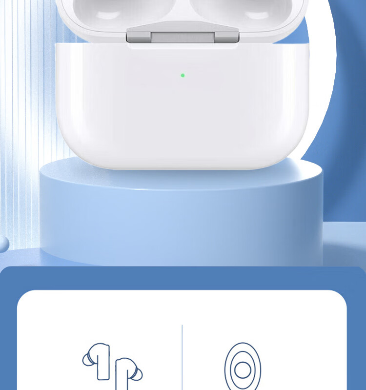 ESCASE AirPods Pro Ear Tips, AirPods Pro Second-Generation Memory Foam Replacement Ear Caps, In-Ear Slow Rebound C Set, Apple Pro 1/2 Generation Noise Reduction Dust-Proof, White And Gray, Medium Size 2