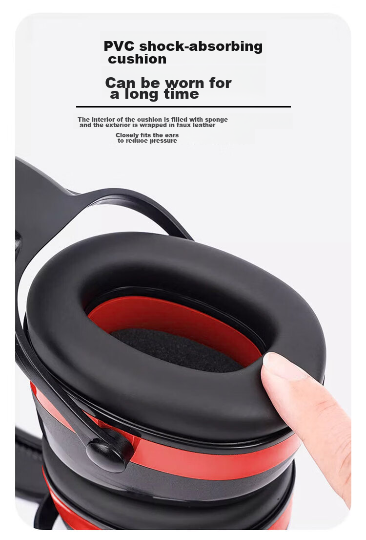 Gongbaili Soundproof Earplugs, Industrial Noise Reduction Earmuffs, Silent Headphones for Shooting, 33dB Noise Reduction Efficiency 6