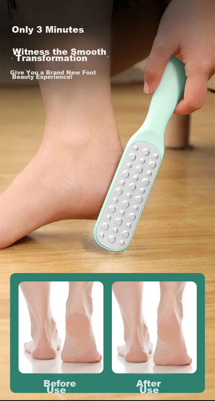Baoshi Foot Scrubber And Pumice Stone Set, 2-Piece Kit for Removing Dead Skin And Calluses, Home Pedicure Tools, Durable Foot Care Device 10