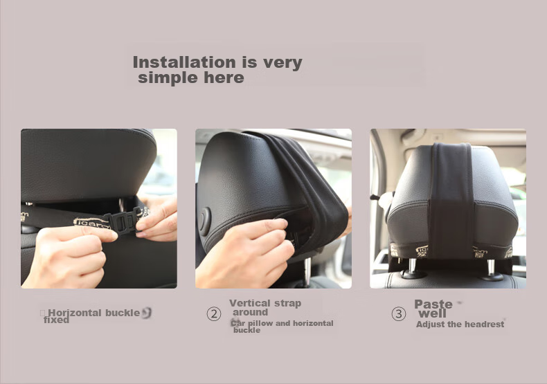 ICAROOM Car Headrest, Space Memory Foam Neck Pillow, Vehicle Headrest, Seat Back Cushion, Shoulder Pillow, Car Support Pillow 17