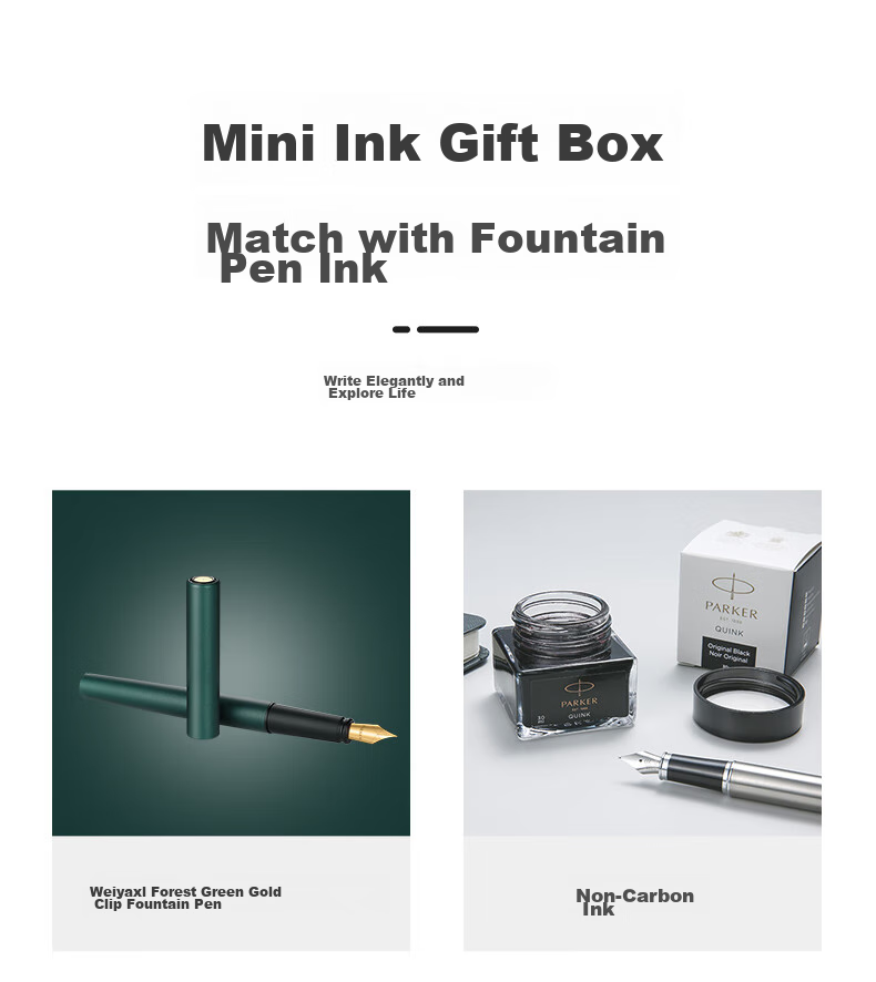 PARKER Fountain Pen, Signature Pen, Office Use, Personal Gift, Customized Set, Weiya Xl Zilang Blue Ink Pen + Mini Ink Gift Box, Mid-Autumn Festival Gift for Friends, Baitiao Discount 2