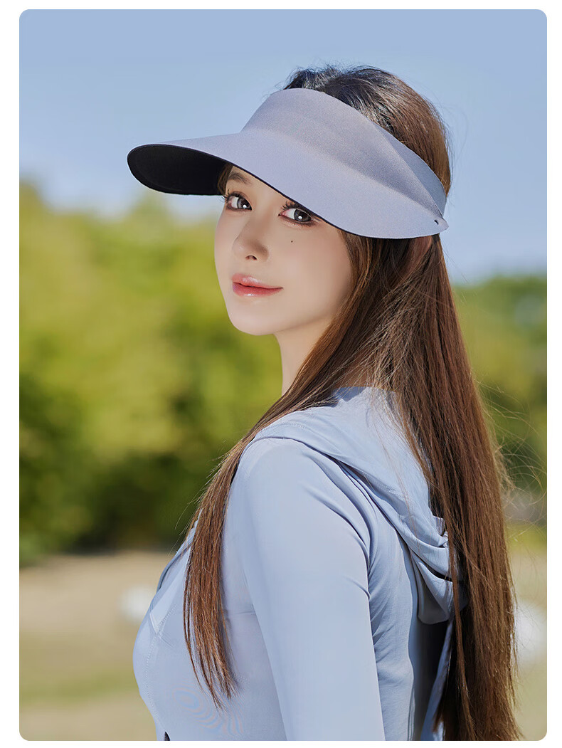 FitonTon Sun Protection Hat for Women, Sun Visor Cap, Summer Egg Roll Hat, Outdoor Running Face-Covering Seamless UV Protection Hat, Open-Top Sun Hat 15