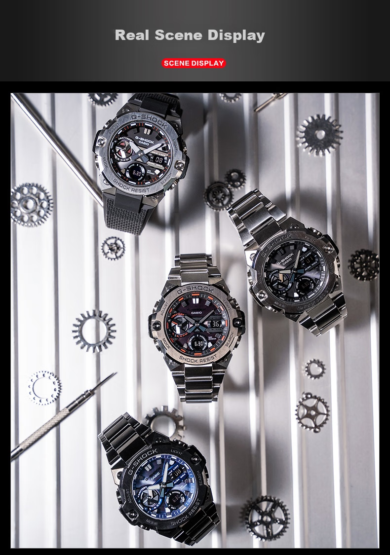 Casio Men's G-SHOCK Watch, Steel Tough Heart Electronic Sports Watch, Japanese And Korean Style, Gift for Boyfriend, GST-B100D 8