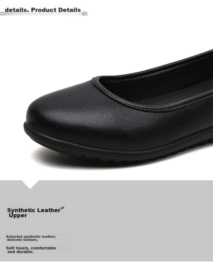 CARTELO Women's Shoes, Wedge Heel Round Toe Women's Pumps, Professional Ladies Leather Shoes, KDLDX-2138, Black, Size 37 5