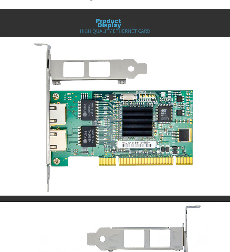 EB-LINK Intel I350AM2 Chip, PCIE X4 Gigabit Dual-Port Server Network Card, I350-T2V2 Version, Electrical Port Machine Vision Industrial Camera 6