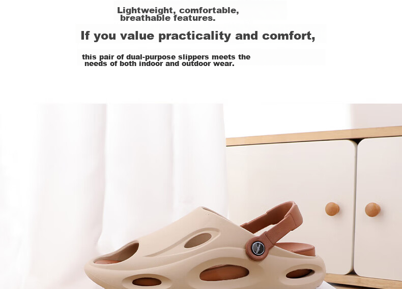 LangSha Men's Perforated Sandals, Outdoor Driving Sandals, Thick-Soled Non-Slip Slippers with Comfortable Feel for Beach Wear 16