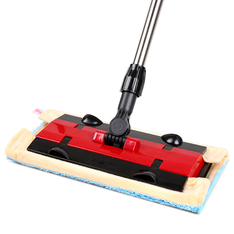 MARYYA Fabric-Encased Flat Mop, 32cm Extendable Handle, 142cm Total Length, Dual-Use for Wet And Dry Cleaning, All-In Household Floor Cleaning Tool
