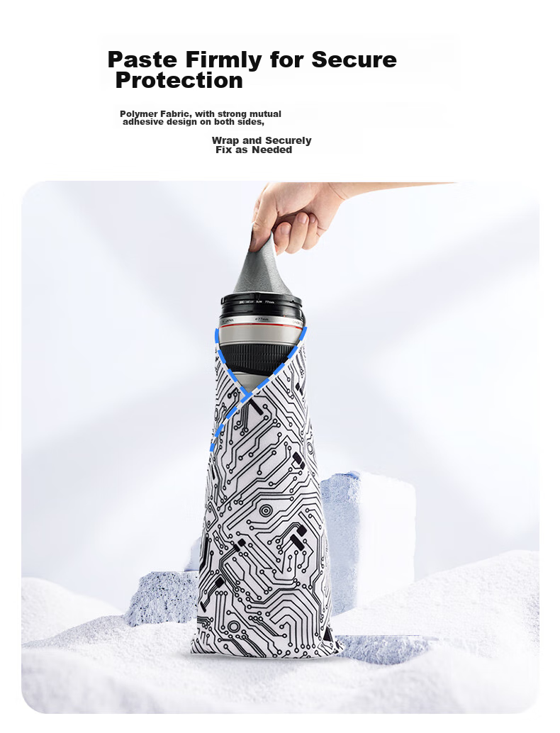 JJC Camera Folding Cloth, Velcro Patches, Self-Adhesive Cloth, P Makeup Bag, Wrapping Cloth, Inner Lining, Storage Protection Cover (Random Delivery of New Or Old Version) 2