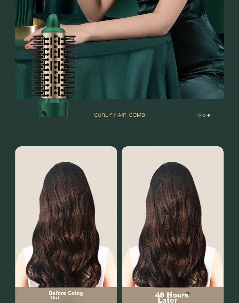CONFU High-Speed Hair Dryer Multi-Function Automatic Curling Iron Negative Ion Hair Care Straightening Brush Egg Roll Lazy Person's Gadget Birthday Gift for Girlfriend F6 Sand Gold 13
