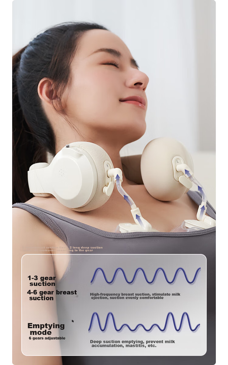Little White Bear Electric Breast Pump Hands-Free Double-Sided Fully Automatic Portable Neck-Hanging Double Breast Pump Z2 11