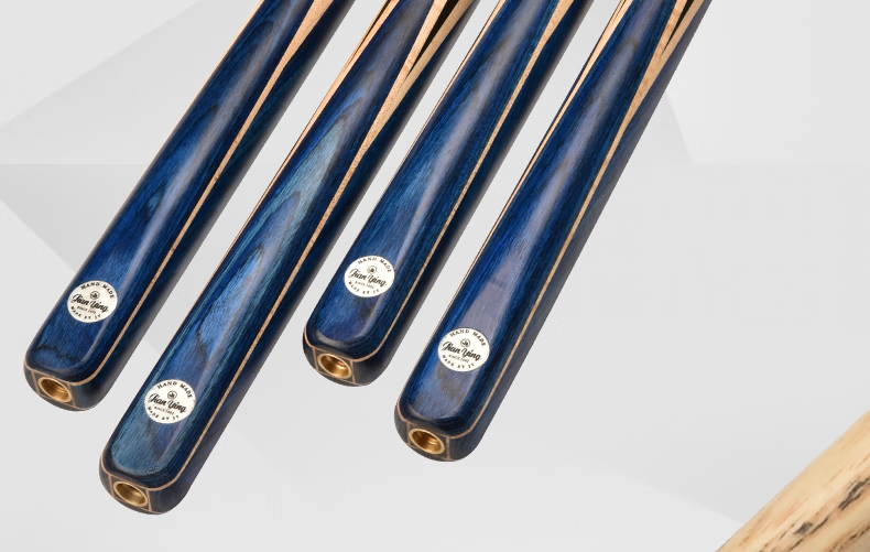 Jianying Billiard Cue Small Tip Chinese Black 8 Eight-Ball English Snooker White Waxwood Split Universal Pool Cue Blue Dragon 13