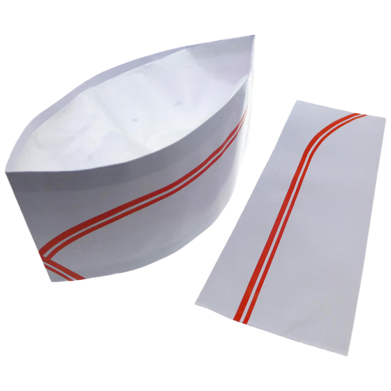 Minggu Chef's Disposable Non-Woven Hat, Kitchen Work Cap, Low-Cut Hat, Fisherman Hat, 20 Pieces, CW938266