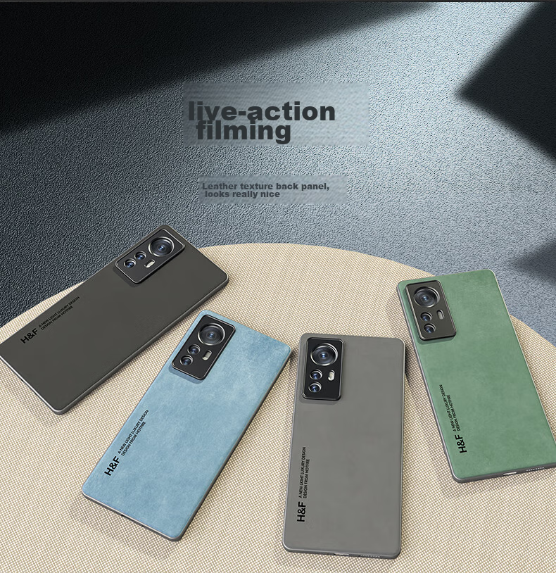 HotFire Phone Case Compatible with Xiaomi 12 And Xiaomi 12S/12x, Upgraded Skin-Like Lambskin Matte Lens Full Protection Silicone Case for Men And Women - Dark Night Gree 8