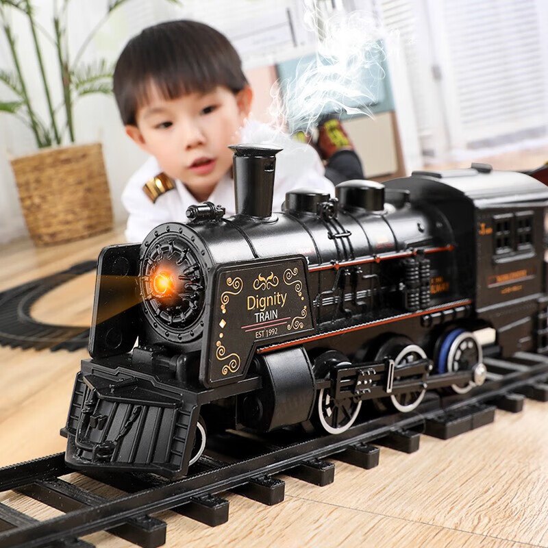 Snaen Children's Train Toy, Boys And Girls Retro Steam Train Track Set, Birthday Gift for Ages 3-6